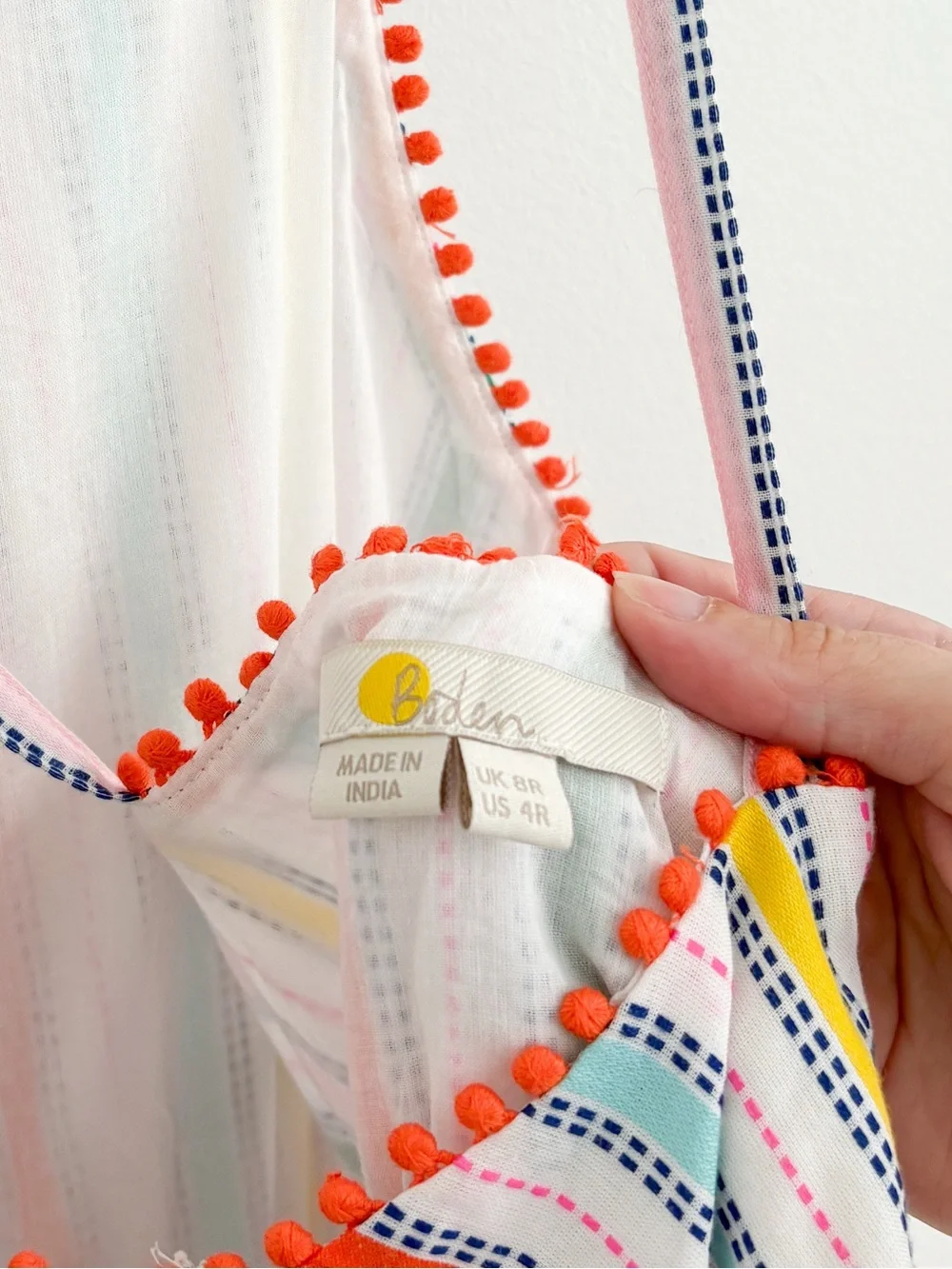 Boden Multicolor Stripe Midi Dress